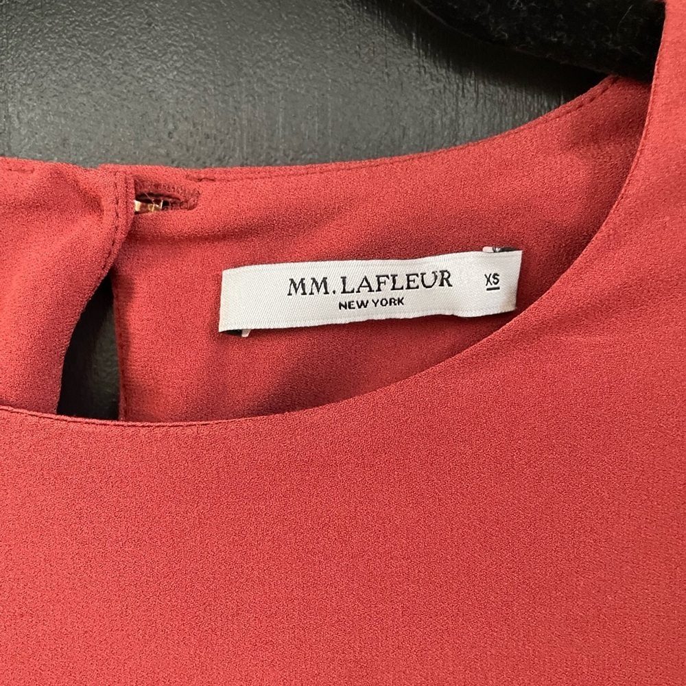 MM Lafleur The Bourgeois Blouse, Chilli Flake Color, Size XS - Picture 9 of 10